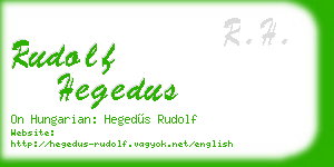 rudolf hegedus business card